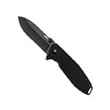 Squid XM Everyday Carry Assisted Folding Knife with Frame Lock: D2 Plain Edge Blade, G10 Handle, Pocket Clip, 2495K