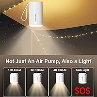 Vista 3 de Bomba de aire eléctrica al aire libre Luz de camping SOS Light Batería de litio de gran capacidad para balsa de aire cojín de aire Anillo