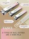 YANCI® Manicure Set 10 in 1 Stainless Steel, Nail Clippers Manicure Pedicure Tools Kit - Portable Travel Grooming Kit for Men & Women with Leather Case (Pink) gallery image
