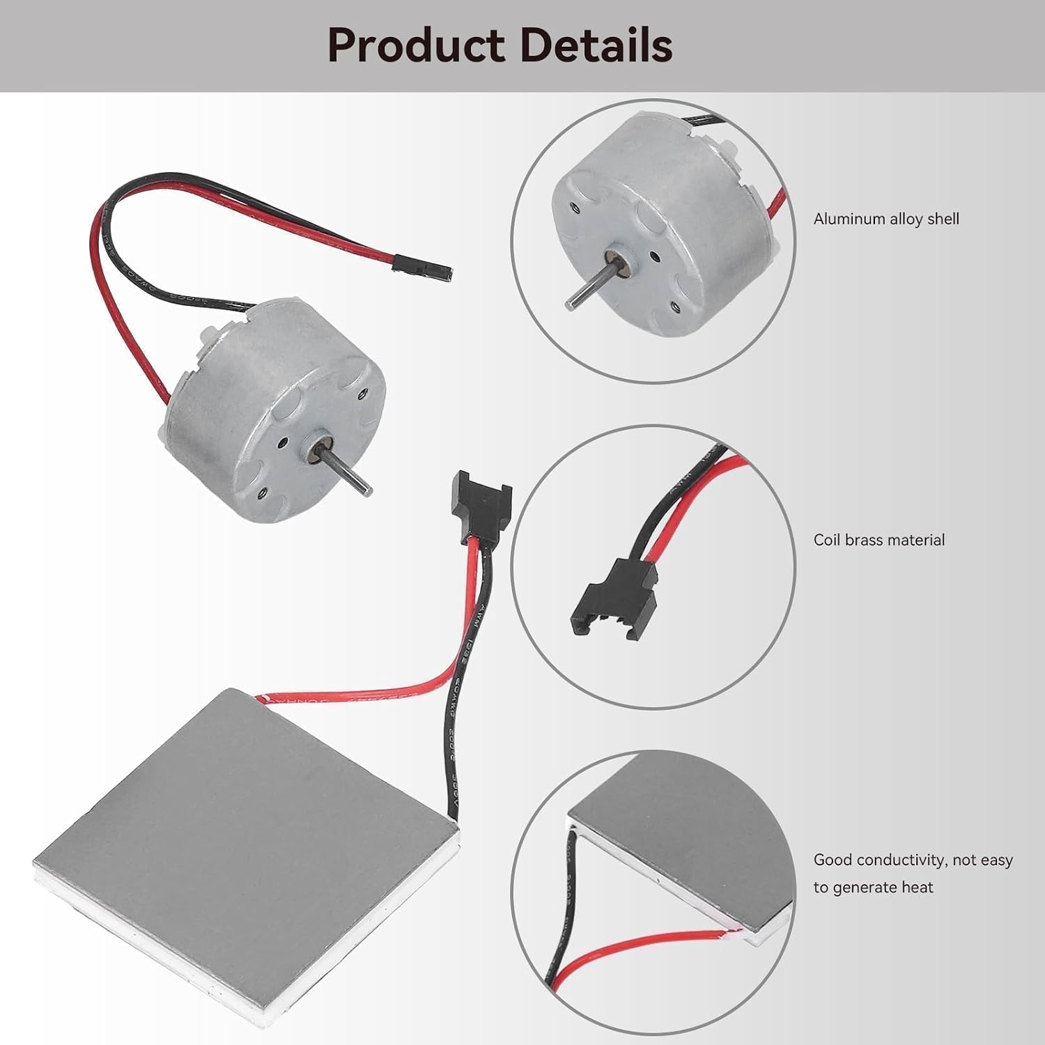 Fireplace Fan Accessories,Fireplace Fan Heat Powered Motor Power Generation Sheet for Replacement Motor and Power Generation Sheet/4-Blade Heat Powered Stove Fan for Wood/Log Burner
