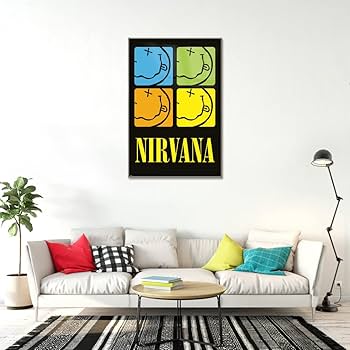 Amazon.co.jp: ニルヴァーナ - フレーム入りミュージックポスター (4色