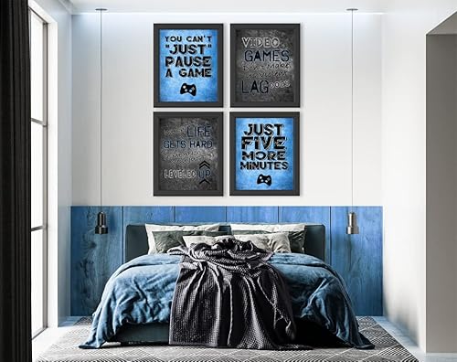 Miniatura 2 de Silly Goose Gifts You Can't Just Pause A Game - Impresiones artísticas de pared con temática de videojuegos para decoración de habitación (juego de