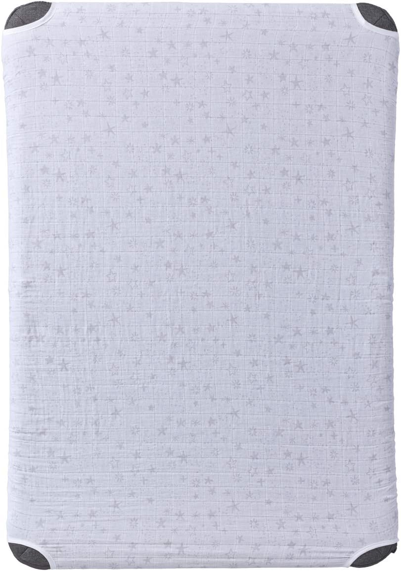 HALO (Star Print) - DreamNest Fitted Sheet - Muslin Star Print