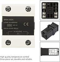 Vista 8 de REX-C100 PID Kit de controlador de temperatura con SSR y termopar controlador de termostato digital 0‑400 ℃+ 25A SSR + termopar tipo M6 K de 3.3 ft