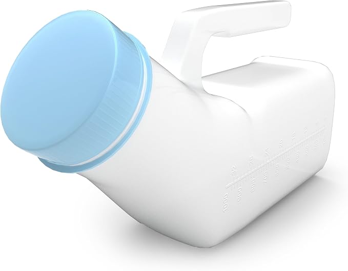 Orinal para hombres 1000ml con tapa antigoteo y fluorescente pack 2 miniatura 2