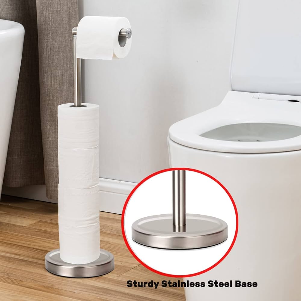 トイレ収納 Toilet paper holder Amazon.com: Toilet Paper Holder Stand Bathroom Toilet Paper