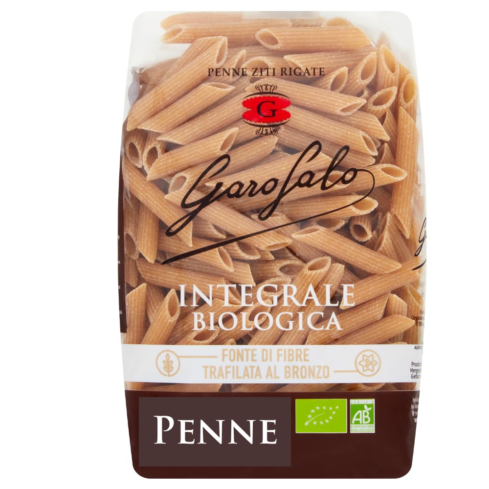 Garofalo Wholewheat Organic Penne Italian Pasta, 500g (Pack of 1)