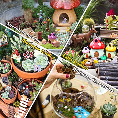 Dracarys Selected 100 Pcs Fairy Garden Accessories, Mini Resin Animals, Miniature Figurines, Micro Landscape Ornaments Kit, Garden DIY Animals, Environmental Resin, Forest Encounters by Dracarys - Image 4