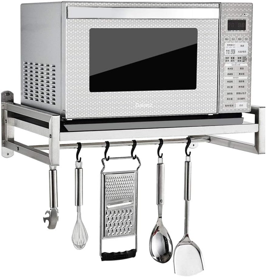 Supporti Per Microonde Da Parete | 2 Pezzi In Acciaio Inox | Con Viti E Gommini - Foto 6