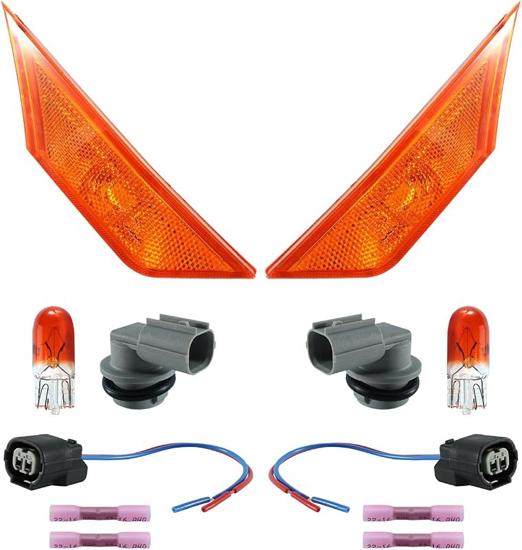 Luz Marcadora Lateral Refletora WQNUGX Âmbar para Honda Civic 2016 a 2021 – Par