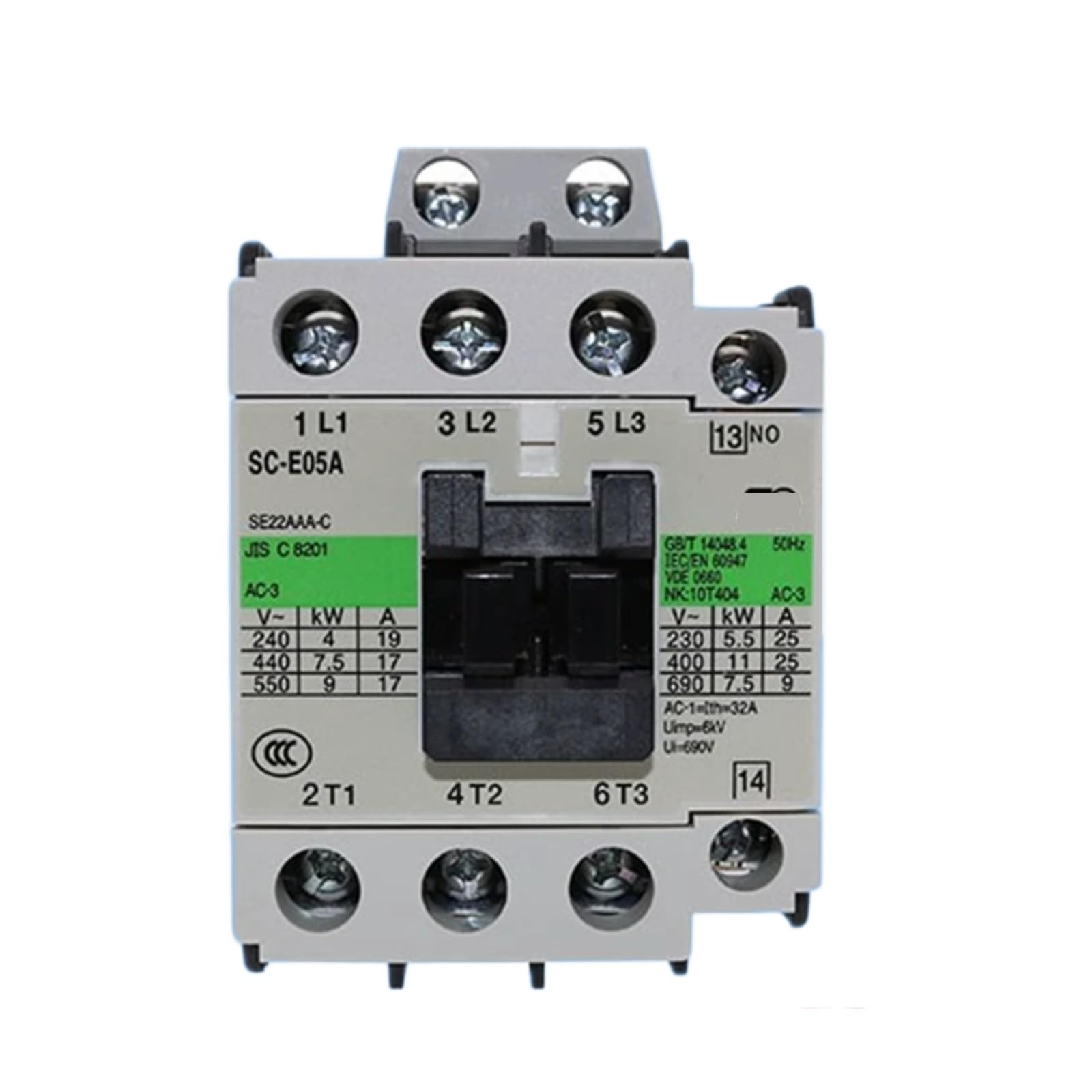 Contacteurs SC-E05A 13NO à déclenchement rapide AC110V pour la gestion des moteurs
