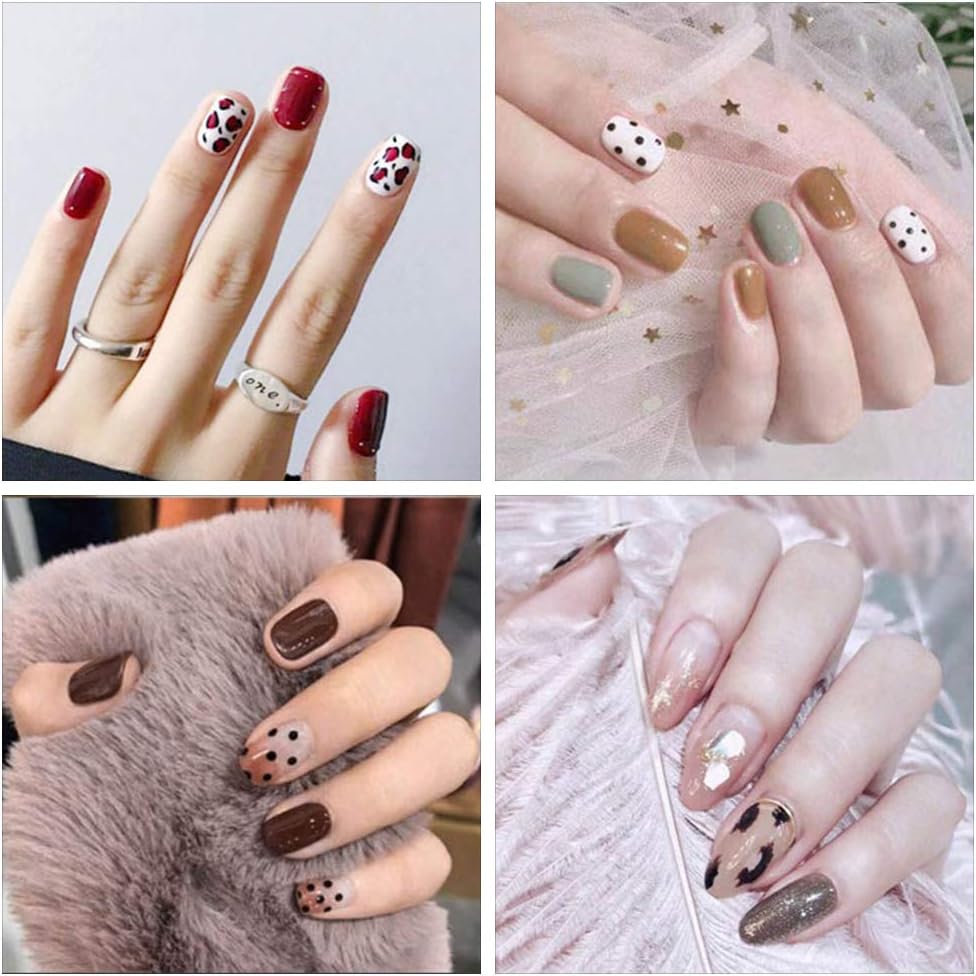 14 Sheets Full Nail Stickers Full Wrap Nail Polish Stickers Self Adhesive Nail Art Decal Strips with Nail File for Women Girls DIY Nail Art