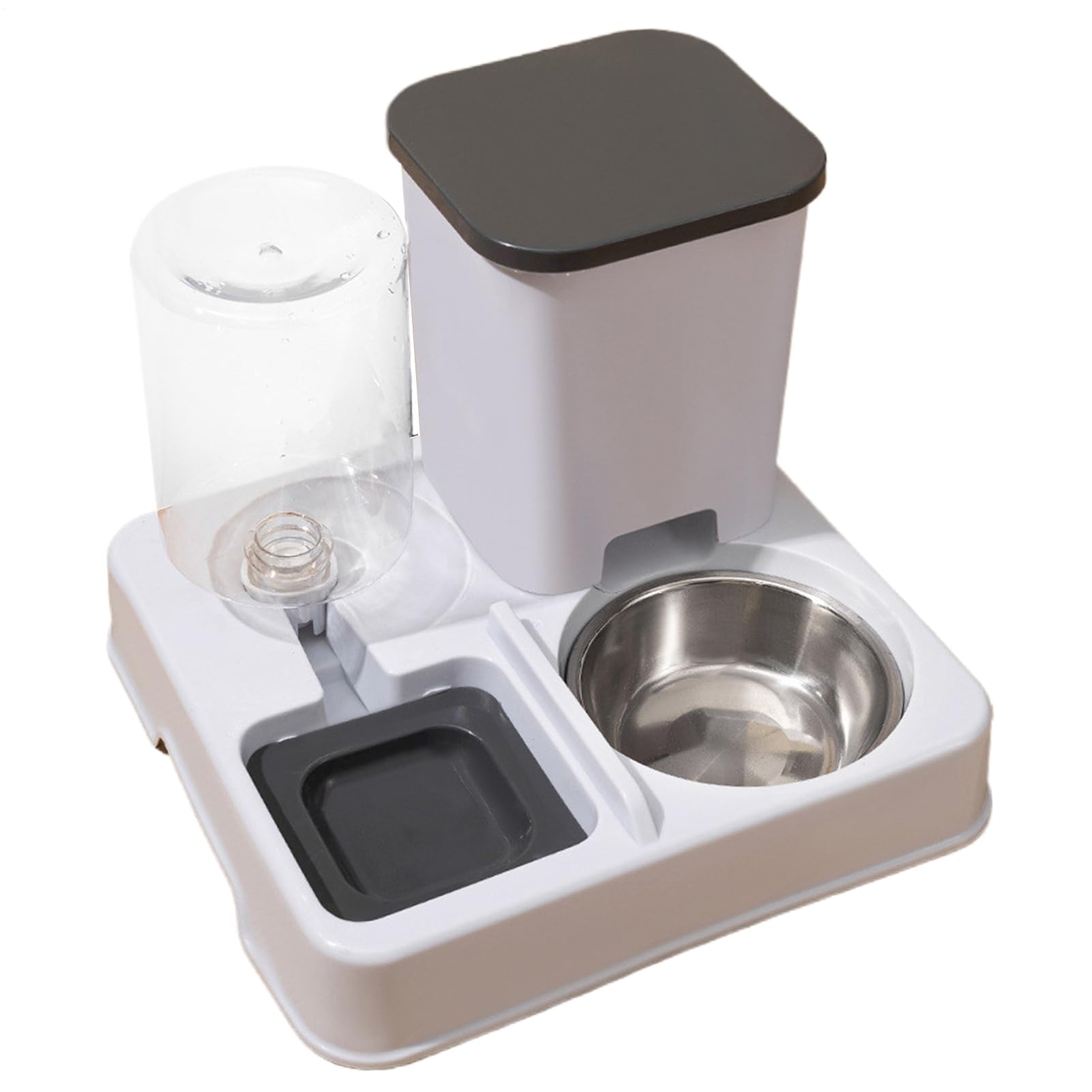Dispensador Comida Y Agua Gatos Automatico, comederos Gato 2 En 1, Agua 1.5L Comida 800g, comederos Y Bebedero Automatico Perros, Dispensador Comidas Gato, Alimentador Gatos Perros Pequeños
