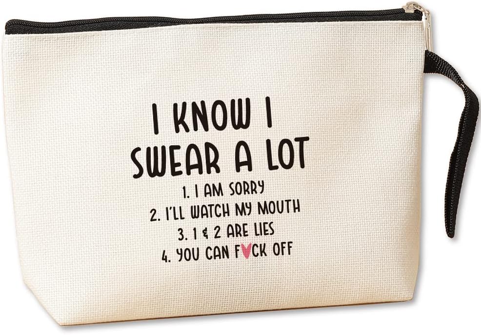 Jztco Funny Makeup Bag for Women Men Sarcasm Sarcastic