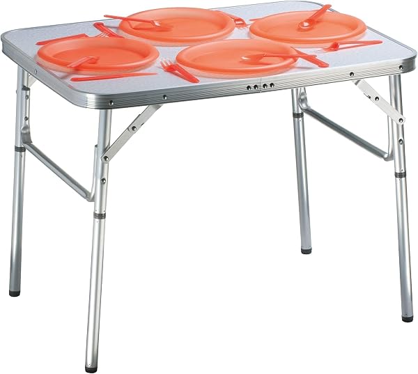 CAMP ACTIVE Table de Camping Pliable Aluminium 75x55cm
