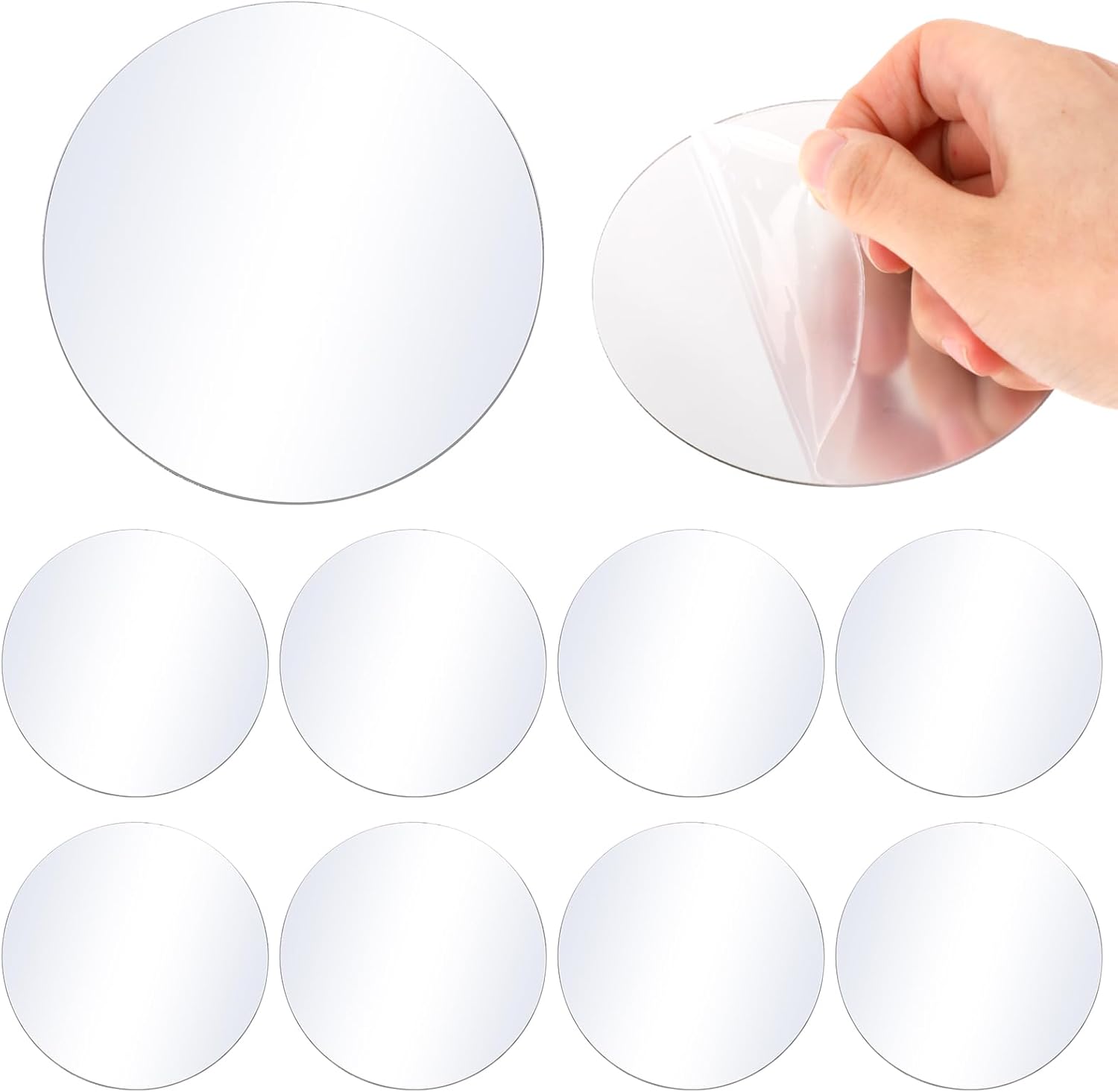 10 Pack 6 inch Round Mirrors for Centerpieces Small Round