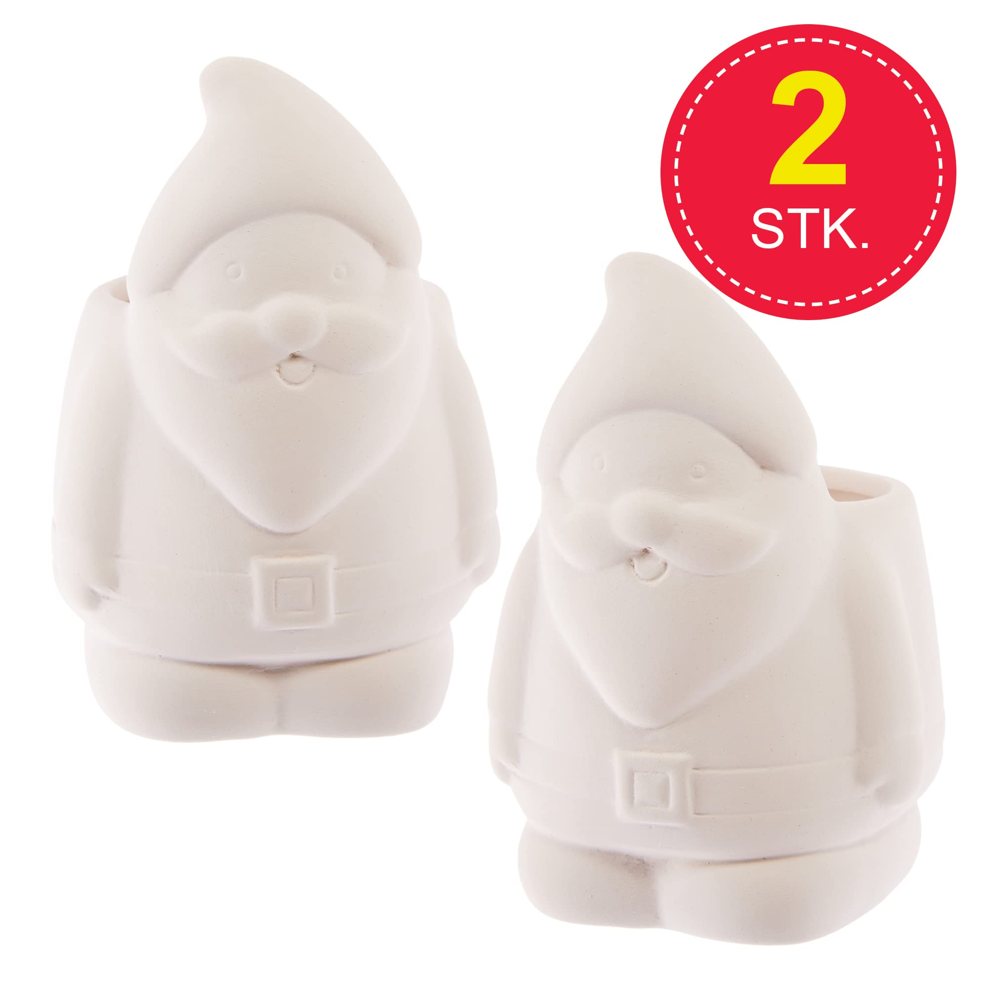 Baker Ross Keramik-Blumentöpfe Entenform – 2er Set Zum Selbstbemalen, 12x10x8,5cm, Bastelset Für Kinder