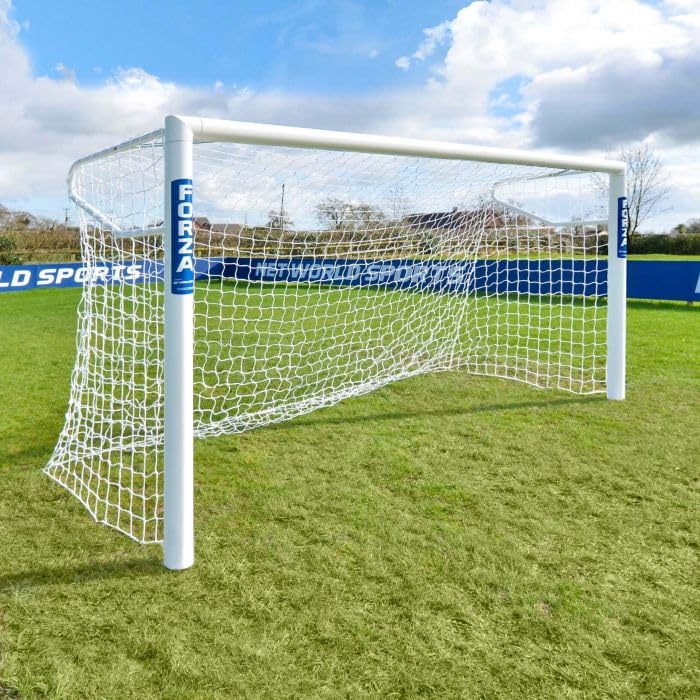 FORZA Alu110 Goal Replacement Net | Heavy Duty, Weatherproof, 5mm Braided HDPE Football Goal Net - For Box, Freestanding & Socketed Goals [Single or Pair] (Socketed - Pair, 3m x 2m)
