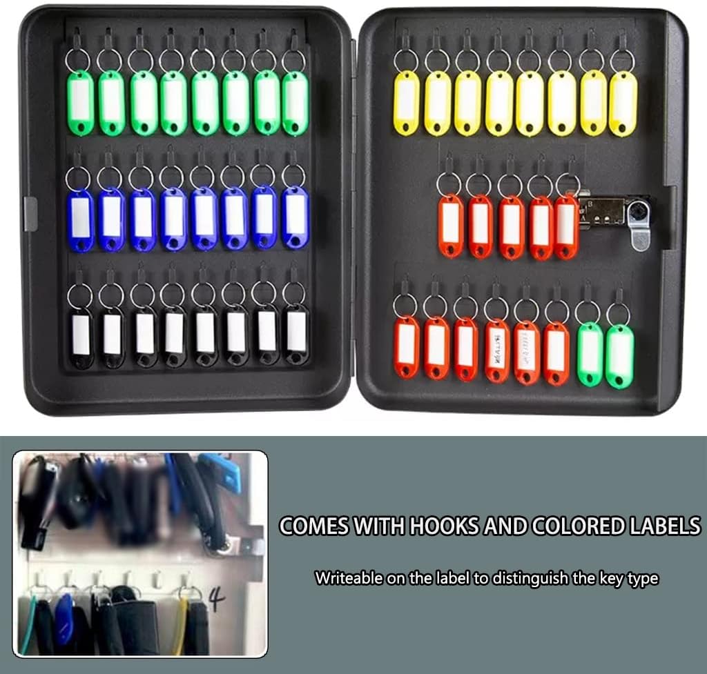 Large Key Box with Combination Lock 5 Kinds of Capacity Optional Key Cabinet, Wall-Mounted Real Estate Car Storage Key Management, Combination Lock Type