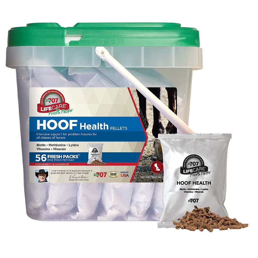Hoof Health Equine Supplement, Daily Fresh Packs, 56 Day Supply - Biotin, Amino Acids, and Minerals to Improve and Support Healthy Horse Hooves