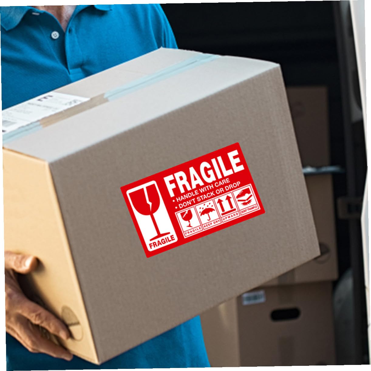 EXCEART Adesivo Fragile per Imballaggi Etichette Adesive di Avvertenza per Spedizioni Adesivi da Maneggiare con Cura per Scatole e Bottiglie