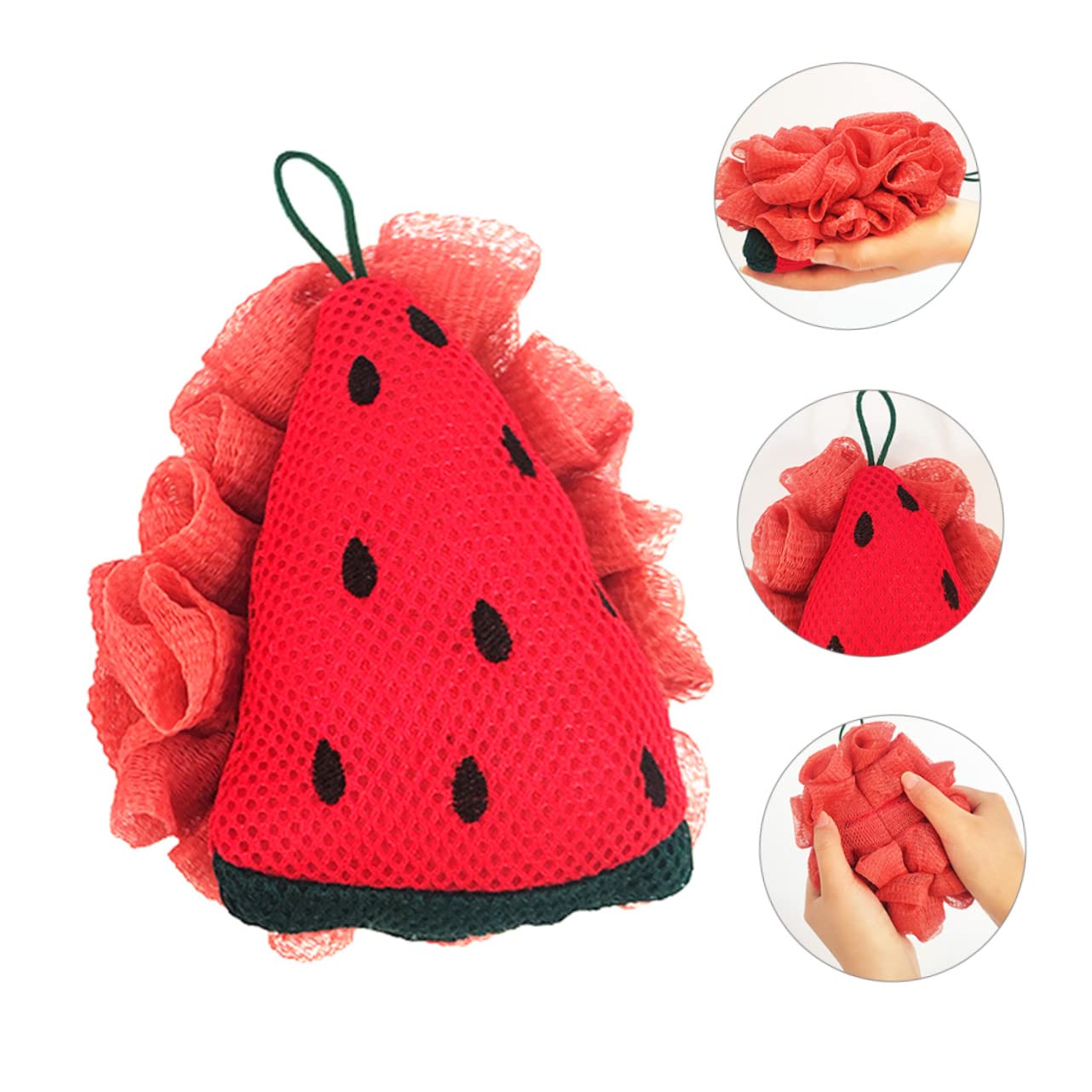 FOMIYES 4piezas Esponja De Caricatura Lanyard Bola De Baño Exfoliante Portátil Para Adultos Para Ahorro De Espacio y Secado Rápido