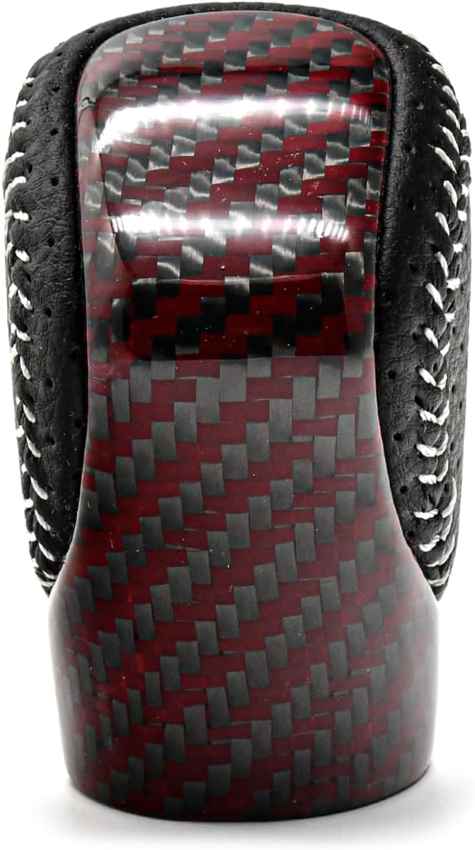 Real Red Carbon Fiber Leather Gear Shift Knob for Toyota Lexus ES GS-450H GX IS-300 NX-300H RC-300 RX-350 2015-2021
