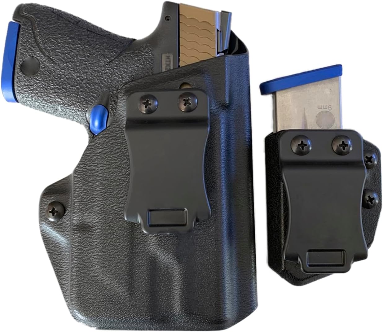 IWB TLR-6 Holster Right Hand Fits S&W M&P Shield/Shield Plus M2.0 9mm/.40 3.1" w/TLR-6/HL Pistol Holster & Universal 9/.40 Double/Single Stack Mag Carrier (Stream Light TLR-6/HL Must be Attached)