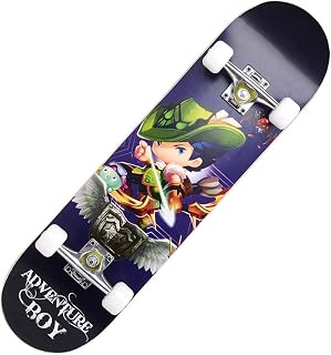 Double Kick Deck Skateboard Maple Deck ABEC-9 Bearing PU Wheel for Adults,Youths,Kids,Beginners,31x 8 lnches Highway Street Scooter
