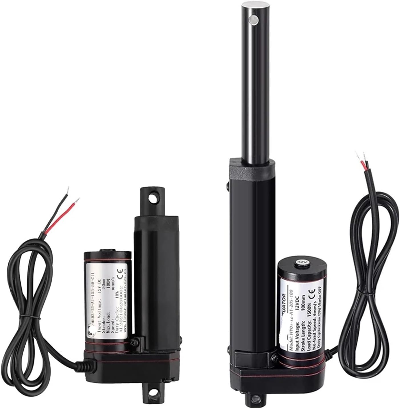 DC12V Electric Linear Actuator 100N 300N 500N 1000N Linear Actuator 50mm 100mm 150mm Stroke Linear Drive Electric Motor(300N 30mm per second,200mm stroke)