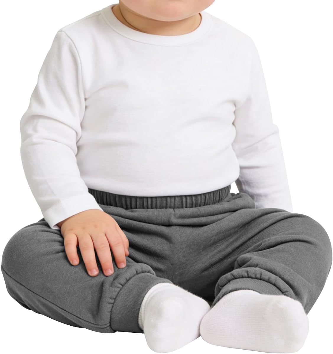 VOGRYE Baby Boy Leggings 4 Pack with Soft Elastic Waist for Toddlers