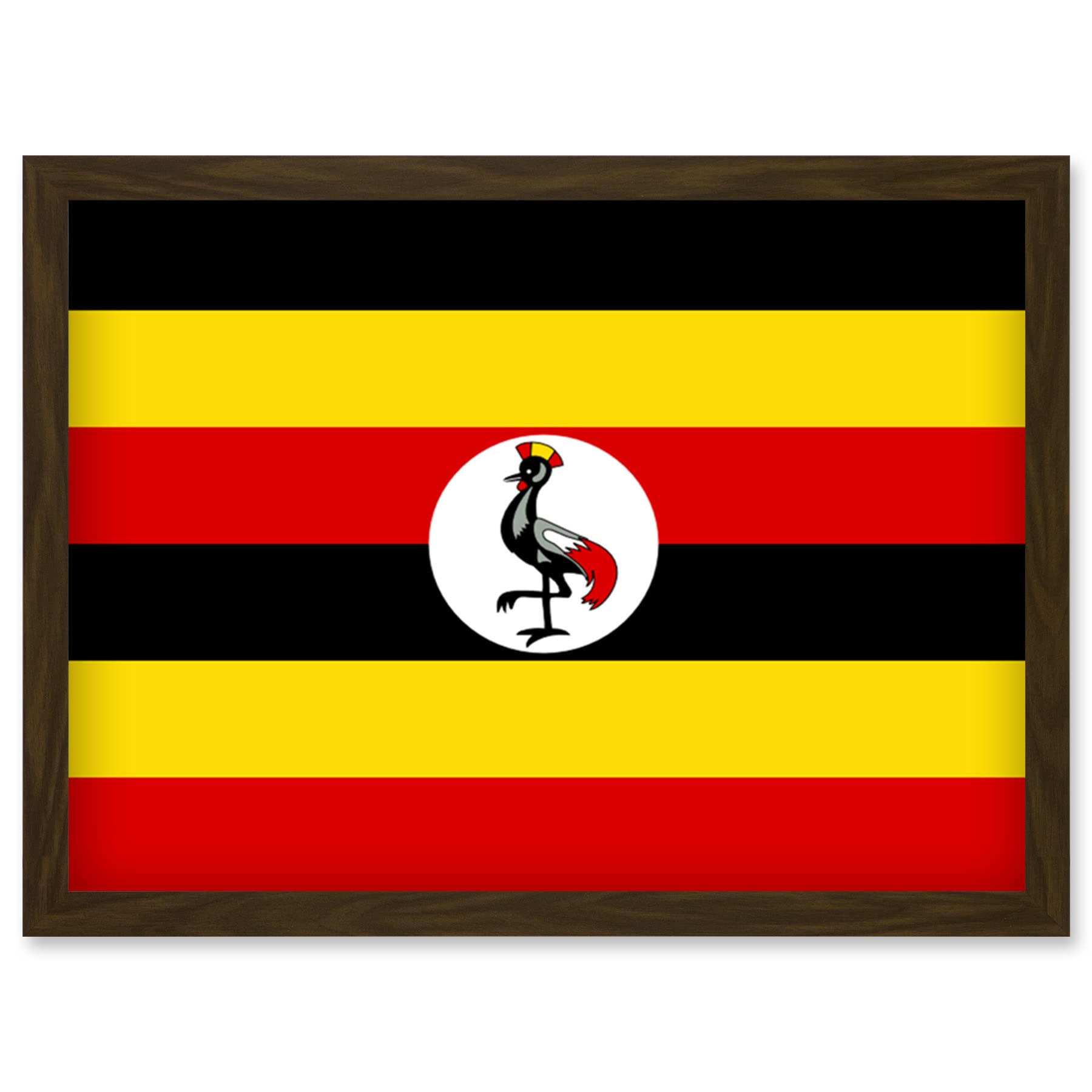 Artery8 Uganda National Flag Patriotic Vexillology World Flags Country Region Poster Artwork Framed Wall Art Print A4