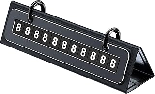 Temporary Parking Number - Removable Phone Number Card | Automotive Privacy Keeper, Clear Visibility Design for Sedan Truck Caravan Mall Garage Lawn Roadside Use