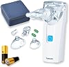 Beurer IH55 Portable Nebuliser With Travel Pack, UK Plug, Adults & Children, Colds, Asthma & Respiratory Issues, Quiet Vibrating Membrane Technology, Shorter Inhalation Time, Easy to Disinfect