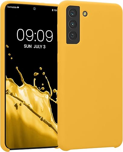 Miniatura 38 de kwmobile Funda Compatible con Samsung Galaxy S22 - Funda de teléfono de silicona TPU con acabado suave - Rojo Ruibarbo Piedra antigua,Azul