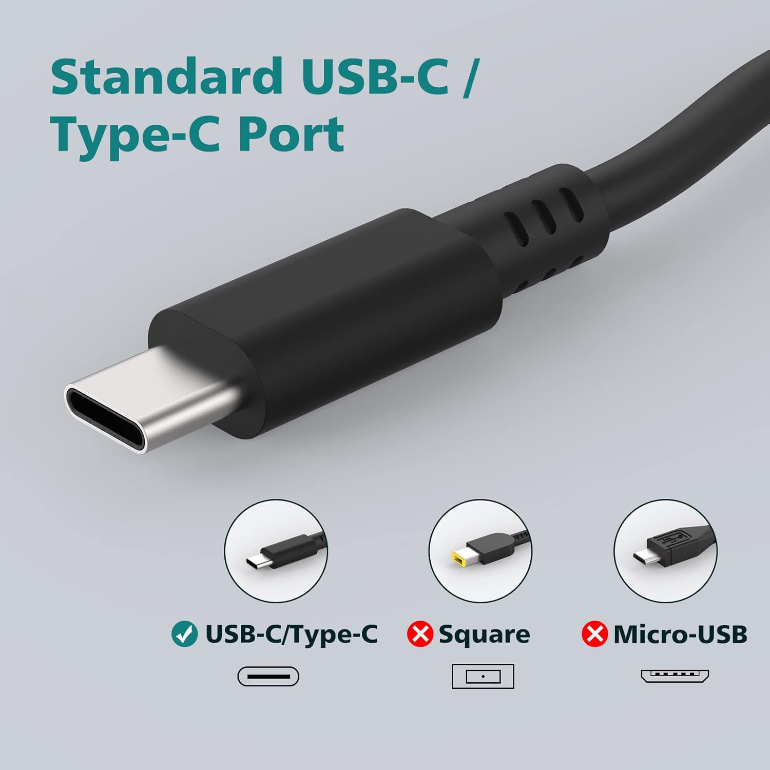 IFEART 65W USB C Charger Compatible with Lenovo Laptop Equipped with USB-C Port, Includes 10ft Power Cord - Image 4