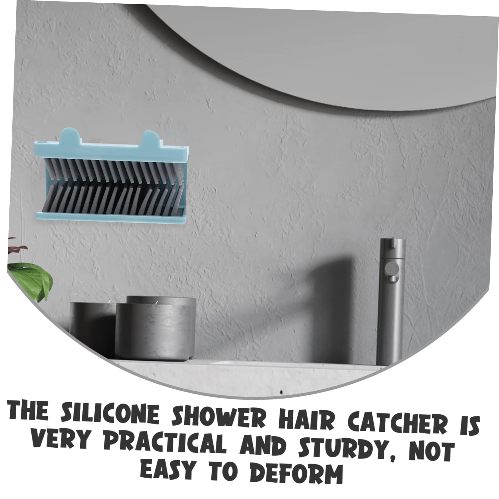 Hemobllo 3piezas Colector De Cabello De Silicona para Ducha Recogedor De Pelo Montado Pared Atrapador De Cabello para Baño Fácil Instalación Superficies Lisas Diseño Moderno