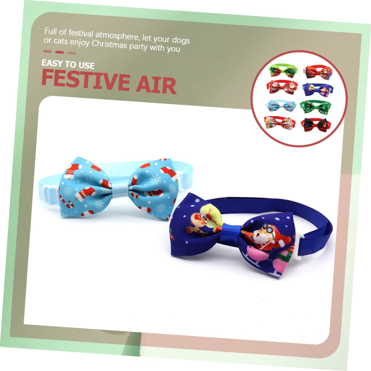 Sosoport 32stücke Weihnachtliches Haustierhalsband Teiliges Mit Verstellbaren Fliegen Für Katzen Und Hunde Komfortable Leichte Und Süße Weihnachtsaccessoires Für Ihr Haustier