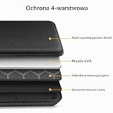 FINPAC Twardy pokrowiec na laptopa MacBook Pro 14 cali 2023-2021 M2 M1, MacBook Air 13″ 2022-2018, 13″ MacBook Pro 2022-2016, wodoodporne etui do Dell XPS 13, Surface Laptop, HP, Acer, czarny