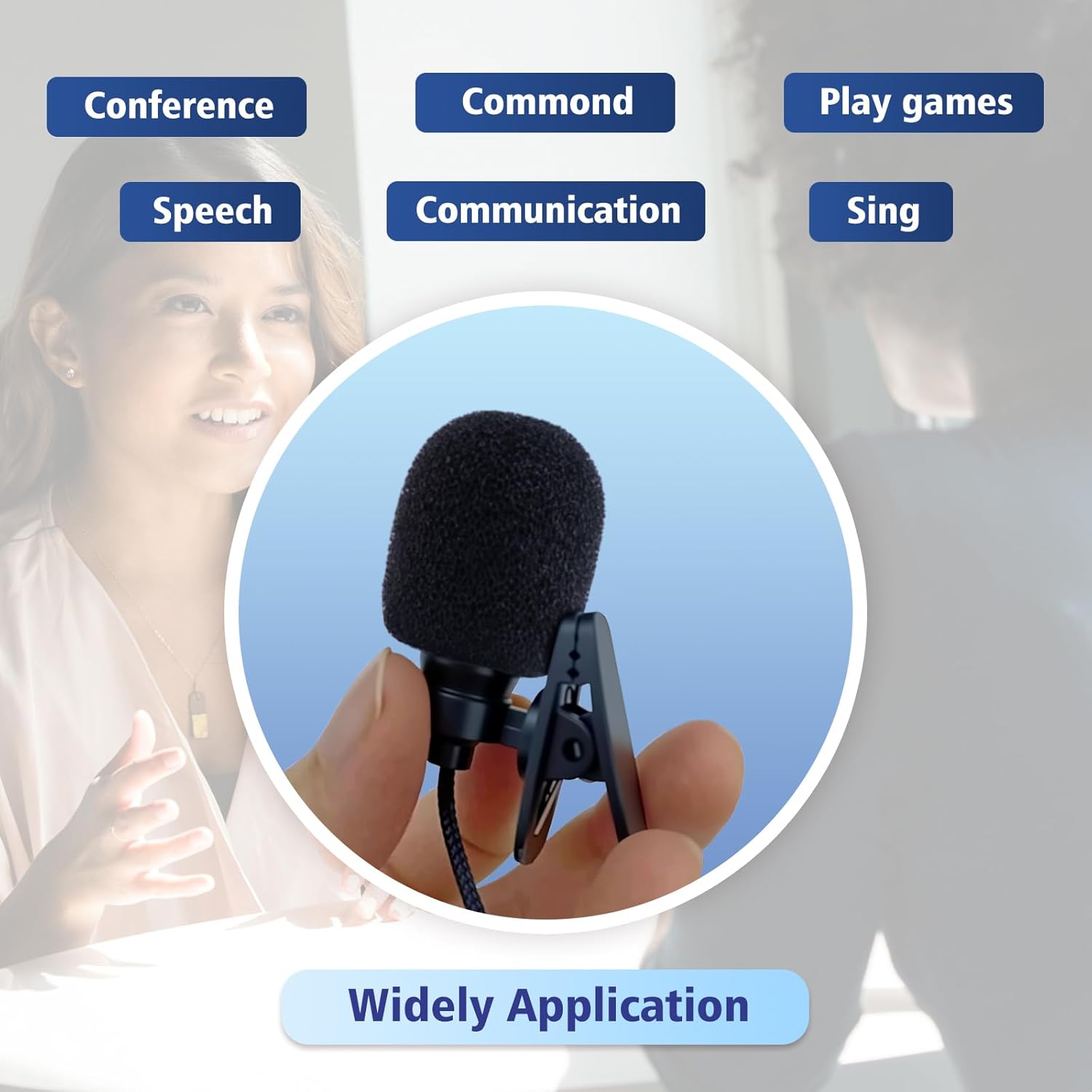 9 Pcs Lavalier Microphone Windscreen Furry Muffs & Foam Cover & Mic Clip for Mini Clip-On Lav MIC Washable and Windproof (3-Pack of Each) - Image 7