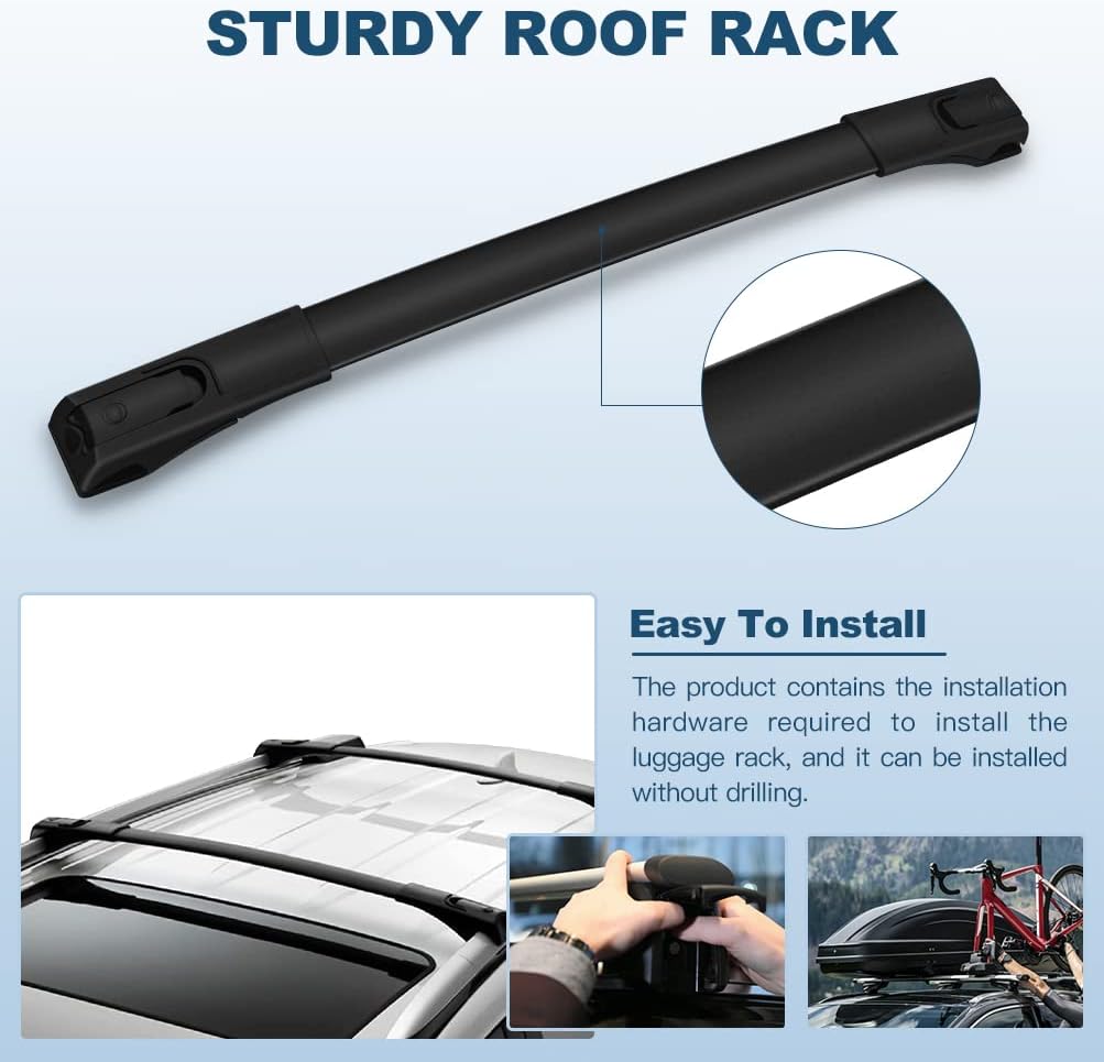 ECCPP Roof Rack Cross Bar Roof Rack Cross Bars Luggage Cargo Carrier Rails Fit for 2013-2018 for TOYOTA RAV4 Sport Utility 2.5L,Aluminum