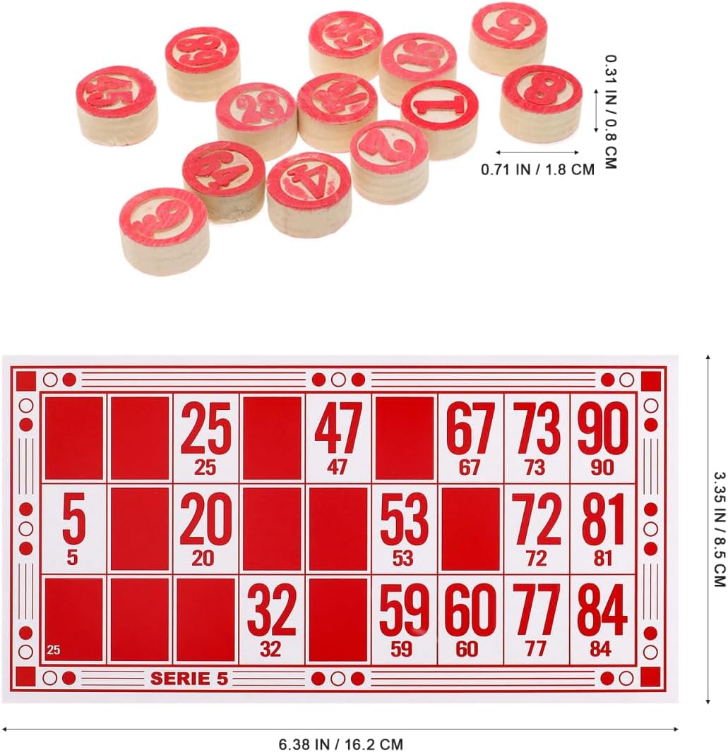 Vaguelly Bingo Digital Chess Game Set for Family and Kids - Educational Russian Lotto Board Game for Concentration and Logical Thinking - Durable Wooden Travel for Parties and Home