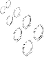 Gabryjwl 316L Surgical Steel Huggie Hoop Earrings Hypoallergenic Hinged Hoops 6-14mm for Cartilage Helix Lobe Men Women