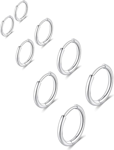 Gabry&jwl Surgical Stainless Steel Huggie Hoop Earrings for Men and Women