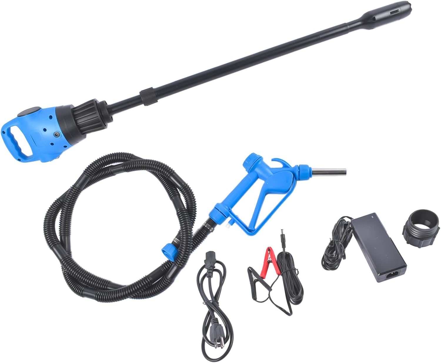 5 GPM Electric Drum Barrel Pump, 120V AC/12V DC Power, 55-Gal Drum Pump & 2-Inch Bung, for DEF Diesel Antifreeze & Water GELUOXI