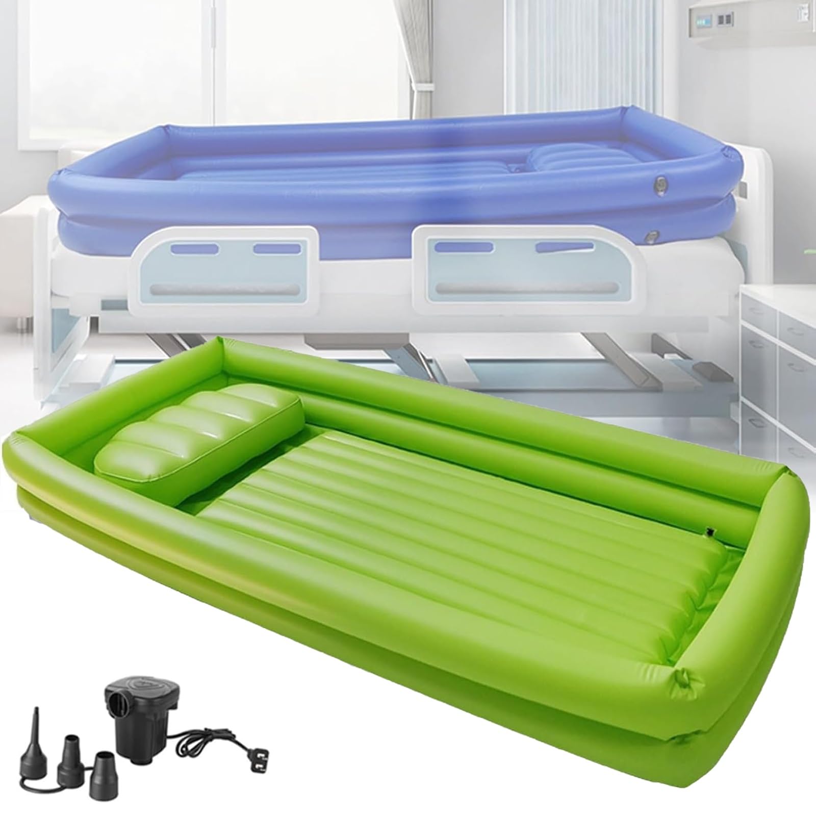 Baignoire gonflable portable en PVC avec pompe pour adulte handicapé