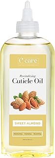 C CARE Sweet Almond Cuticle Oil For Nails - Repairs Cuticles Overnoght - Moisturizes and Strengthens Nails and Cuticles - 8oz