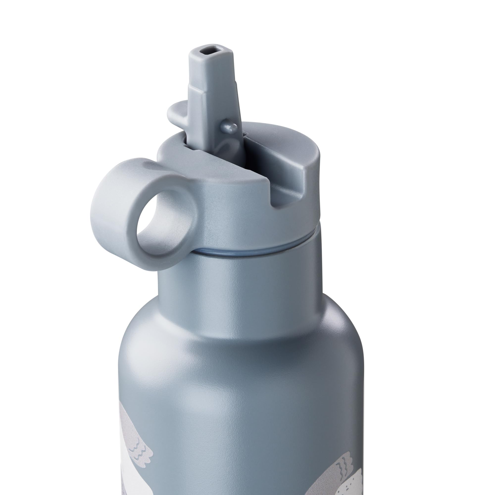 Blooom Botella de Agua Para Niños | Botella Termica Acero Inoxidable Con Pajita | Duradera, a Frueba de fugas y Fácil de Usar | Libre de BPA | Diseño Holandés (Pájaros, 350ml)