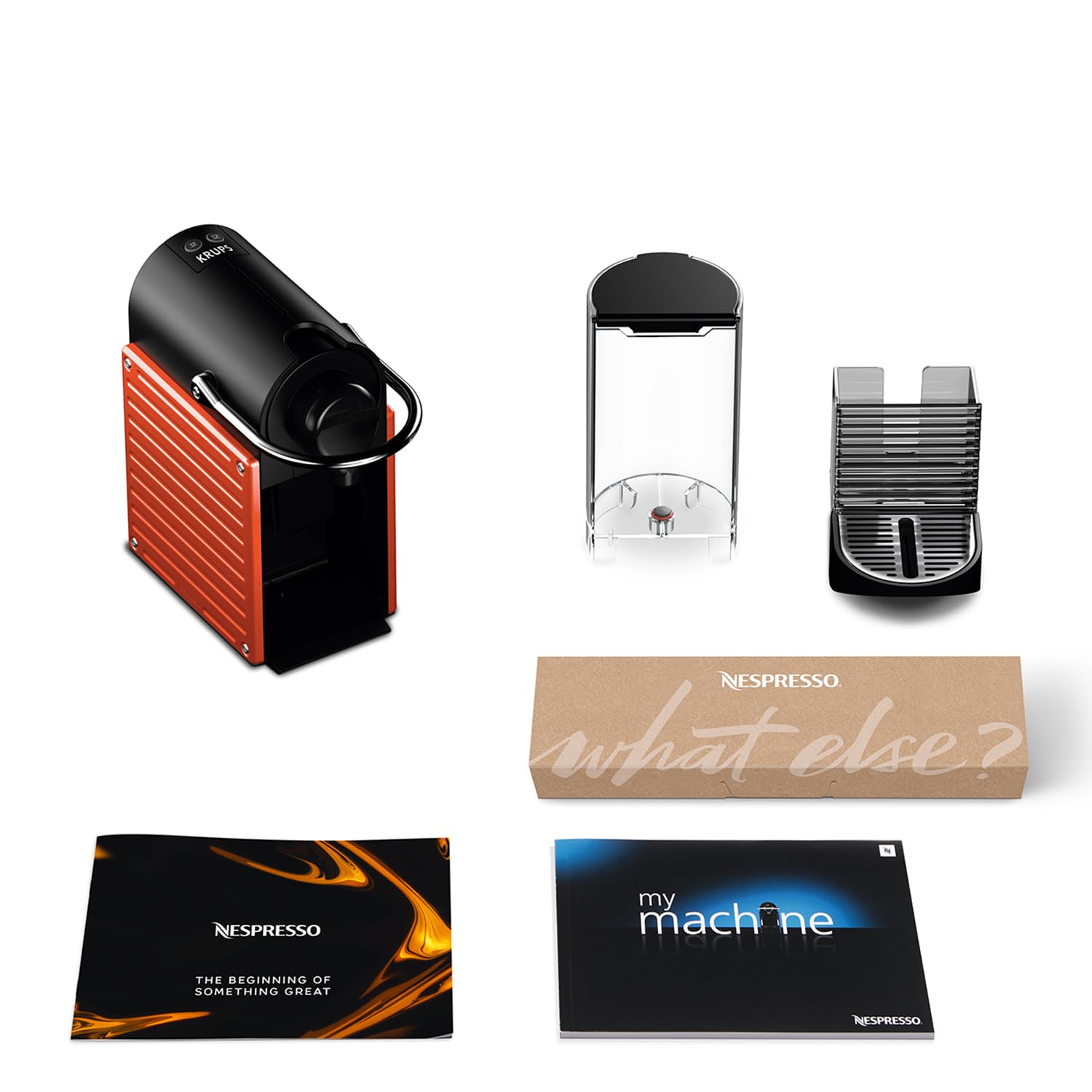 Nespresso Pixie XN3045, Macchina da caffè di Krups, Sistema Capsule Nespresso, Serbatoio acqua 0.7L, Electric Red