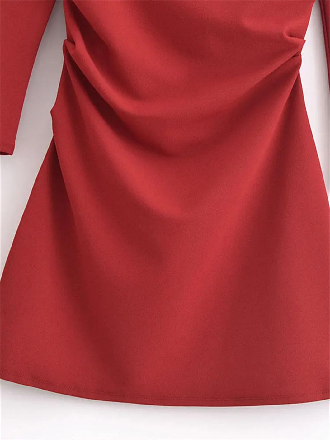 Vestidos cortos plisados con hombros descubiertos para mujer, vestidos de fiesta ajustados de manga larga